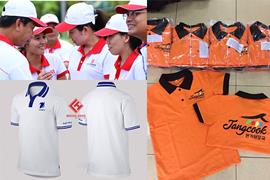 May Áo thun đồng phục công nhân viên ty giá rẻ